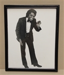 8 x10 Glossy B&W Photo of JAMES BROWN  Framed.