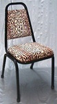Vintage Original PAIR MID CENTURY MODERN LEOPARD PRINT Dining Room Chairs 1960s