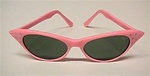 Retro, Pink Cateye Sunglasses with Rhinestones