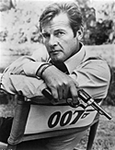 8 x10 Glossy, Black & White - Roger Moore as James Bond