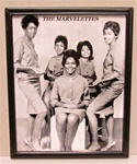 8 x10 Glossy, Black & White Photo of The Marvelettes, Framed