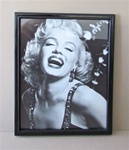 8 x10 Glossy, Black & White Photo of Marilyn Monroe, Framed.