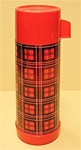 Vintage Original ALLADIN PLAID Thermos 1960s 12" Inches Hours of Hot Coffee